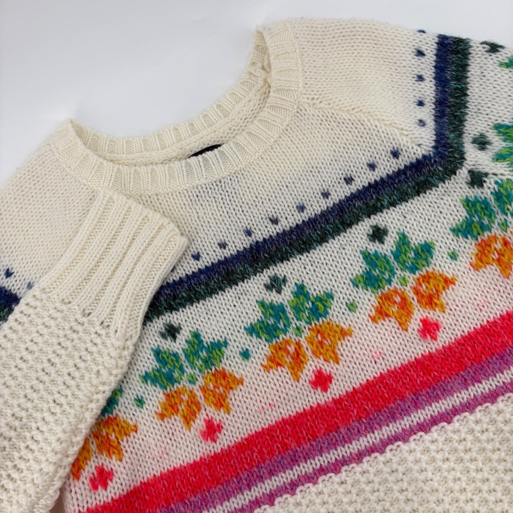 American Eagle S Jeggings Sweater Womens Fair Isle‎ Multicolor Knit Oversized